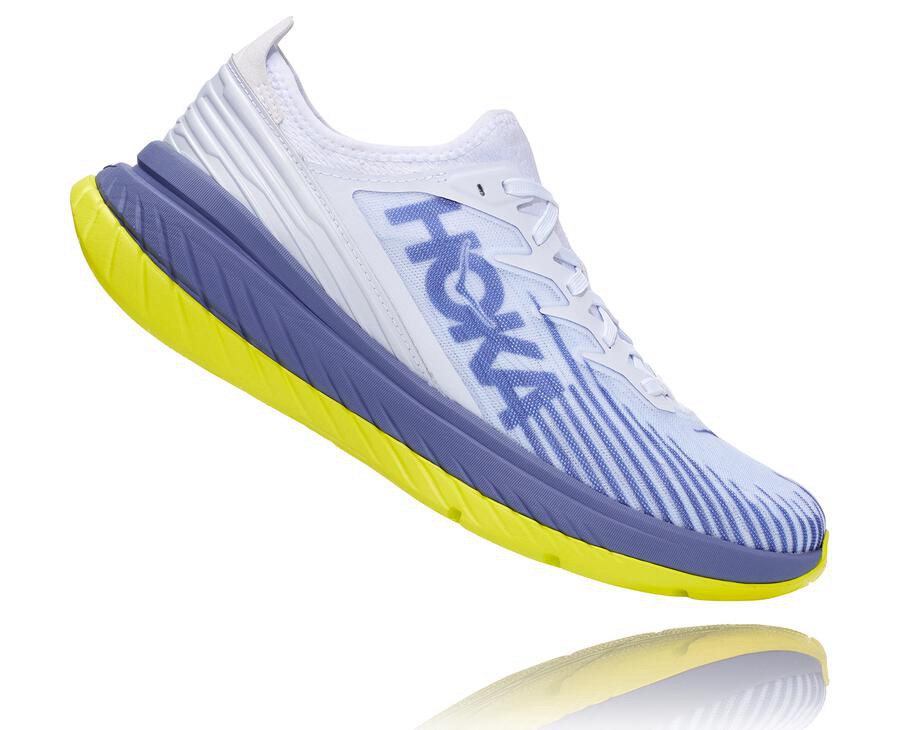 Hoka One One Mens Running Shoes - Carbon X-SPE - White/Blue - QORH27938